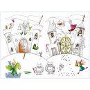 Tischset Princess and knights castle 3 lagig 40x30cm, 12...
