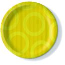 Pappteller, Circle yellow, 23cm, 350g/qm, 10 St&uuml;ck