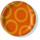 Pappteller, Circle orange, 23cm, 350g/qm, 10 Stück