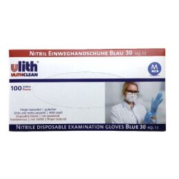 Ulith Nitril Handschuhe M, blau, puderfrei, 100 Stück