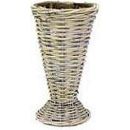 Vase Rattan grau d= 17cm h= 23cm, 1 Stück