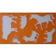 Tierschablone orange+ 20 Blatt Zeichenkarton ca.12x21cm,1 Stück
