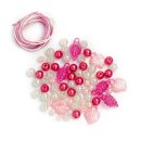 Glorex Perlen Set weiß rosa pink, 1 Stück