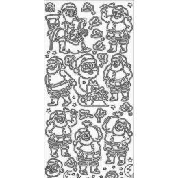 Sticker Aufkleber Weihnachtsmann 10x23cm, 1 St&uuml;ck