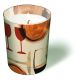 Glaskerze Celebration Wine, d=10,5cm h=8,5cm