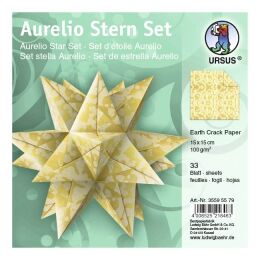 Ursus Aurelio Stern Set EARTH CRACK PAPER gold 15 x15cm, 1 Pack