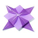 Origami Serviette Sternenblüte, 40x40cm, 1/4 gefalzt, 1 lagig, 12 Stück, Farbe pink/pink