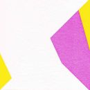 Origami Serviette Schmetterling, 40x40cm, 1/4 gefalzt, 1 lagig, 12 Stück, Farbe pink/blau/gelb