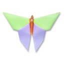 Origami Serviette Schmetterling, 40x40cm, 1/4 gefalzt, 1...