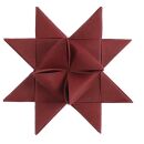 Papierstreifen für Fröbelsterne Faux Leather Star bordeaux, 1 Pack