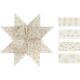 Papierstreifen für Fröbelsterne Pergament weiss / gold, 48 Stück