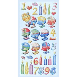 CREApop® Softysticker Happy Birthday Raupe, 1 Blatt