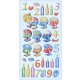 CREApop® Softysticker Happy Birthday Raupe, 1 Blatt