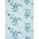 CREApop® Deko Stoff Glimmer Blumen eisblau 29cm x 15m, 1 Rolle