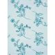 CREApop® Deko Stoff Glimmer Blumen eisblau 29cm x 15m, 1 Rolle