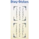 STONY Sticker Acryl Strassbordüre Blume eisblau, 1...