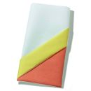 Origami Serviette Cutlery bag, 40x40cm, 1/4 gefalzt, 1 lagig, 12 Stück, Farbe gelb/grün