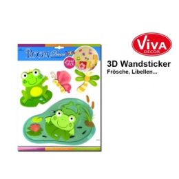 3D Wandsticker Frosch 30,5 x 30,5cm, 1 Blatt