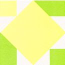 Origami Serviette Seerose, 40x40cm, 1/4 gefalzt, 1 lagig, 12 Stück, Farbe grün/gelb