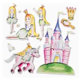 3D Sticker Prinzessin Schloss XXL, 1 Blatt