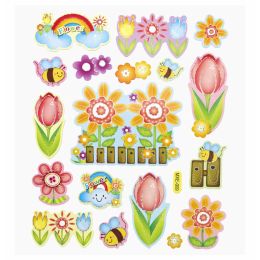 2D Sticker Blumen XL, 1 Blatt
