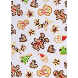 CREApop®  Deko Stoff Lebkuchen  29cm x 15m, 1 Rolle