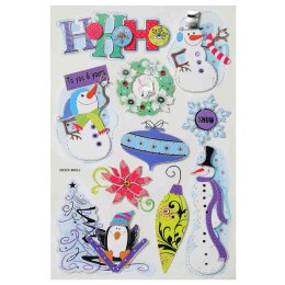 CREApop® 3D Sticker Schneemann, 1 Blatt