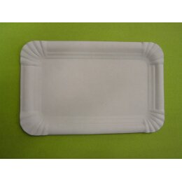 Pappteller Frischfaser rechteckig 17x25cm weiß, 250 Stück