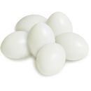 Kunststoff Eier weis 60 x 45mm, 50 Stück