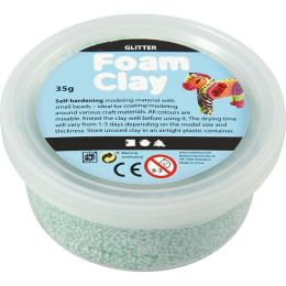 Foam Clay glitter hellgrün 35g Dose