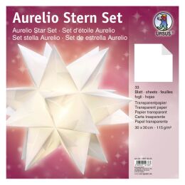 Ursus Aurelio Stern Set Transparentpapier weiss 30 x 30cm 115g, 33Blatt