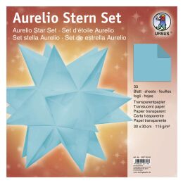 Ursus Aurelio Stern Set Transparentpapier petrol 30 x 30cm 115g, 33Blatt