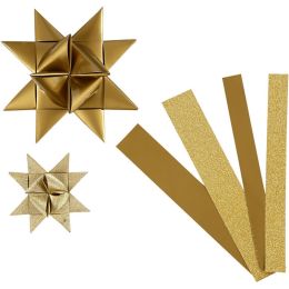 Papierstreifen Glitter und Lack für Fröbelsterne gold, 1 Pack