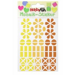 Mosaik Sticker II gelb orange nougat, 1 Blatt