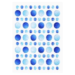 Mosaik Sticker blautöne Wassertropfen, 1 Blatt