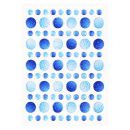 Mosaik Sticker blaut&ouml;ne Wassertropfen, 1 Blatt