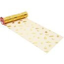 CREApop®  Deko Stoff Blätter gold  29cm x 15m, 1...