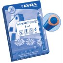 Lyra Farbstift GROOVE Triple1 dreiflächig preußischblau, 6 Stück