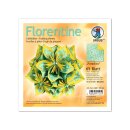 Ursus Faltblätter Florentine PARADISO türkis / gelb 80g 15 x 15cm, 65 Blatt