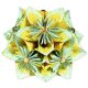 Ursus Faltblätter Florentine VINTAGE gelb / türkis 80g 15 x 15cm, 65 Blatt