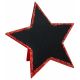 Tafel Stern aus Holz mit Fuß rot glitter 13  x 13cm, 1 Stück