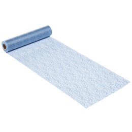 CREApop® Dekostoff Tischläufer Crackle Vlies hellblau  28cm x 15m, 1 Rolle