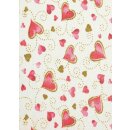 CREApop®  Dekostoff  Valentino rot/gold  29cm x 15m,...