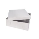 Tortenkarton 32x32x12cm 2tlg. Wellepappe weiß, 50...