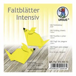 Ursus Faltblatt "Uni" gelb  10 x 10cm 65g, 100Blatt