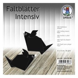 Ursus Faltblatt "Uni" schwarz  15 x 15cm 65g, 100Blatt