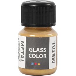 Glass Color Metal Gold, 30ml Glas