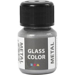 Glass Color Metal Silber, 30ml Glas