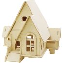 3D Holzpuzzle Haus mit Garrage, 1 St&uuml;ck