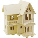3D Holzpuzzle Haus mit  Balkon, 1 Stück